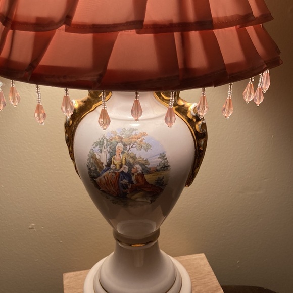 Antique gorgeous lamp! 17th century motif (?) - Picture 11 of 14